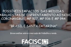FACISC avalia impacto das medidas trabalhistas de enfrentamento ao novo coronavírus no mercado de trabalho catarinense